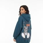 Blue oily teddy hoodie