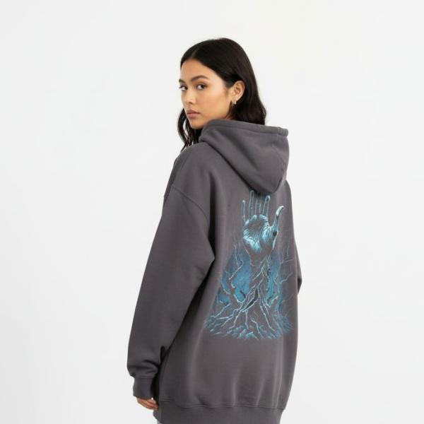 Grey hands hoodie