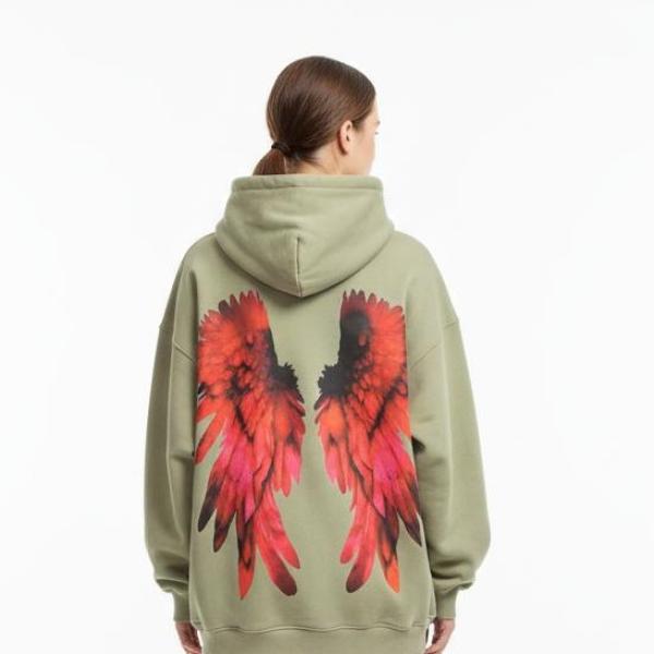 Mint feathers hoodie