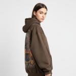 Brown fire hoodie