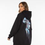 Black trendy hoodie