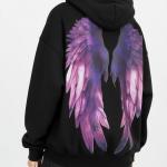 Black feathers hoodie