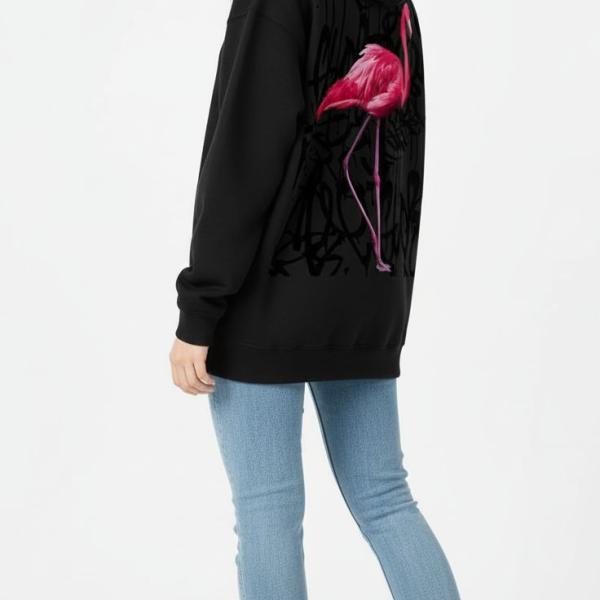 Black pinky swan hoodie
