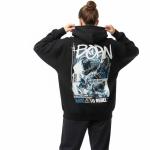 Black blue trendy hoodie