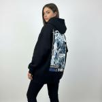 Black blue trendy hoodie
