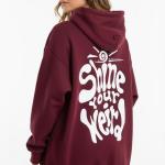 Burgundy trendy hoodie