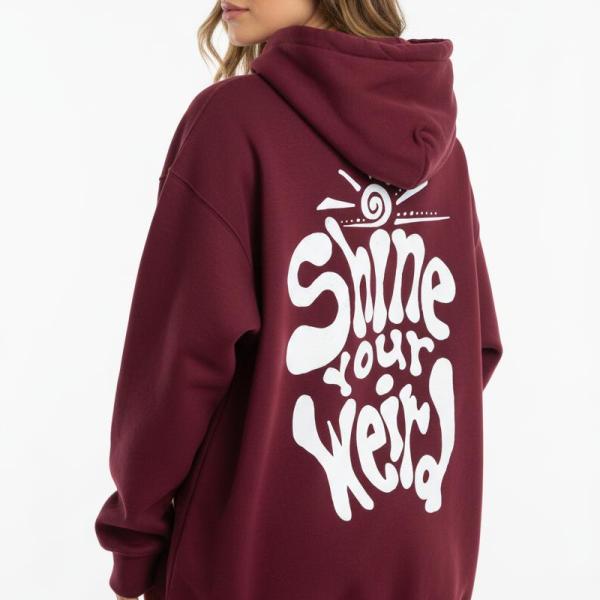 Burgundy trendy hoodie