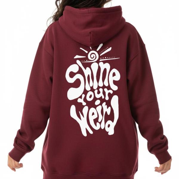 Burgundy trendy hoodie
