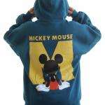 Blue oily mickey mouse hoodie