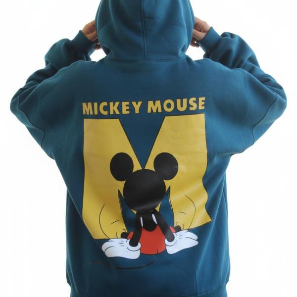 Blue oily mickey mouse hoodie