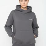 Gray trendy hoodie