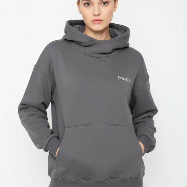 Gray trendy hoodie