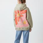 Mint flowery hoodie