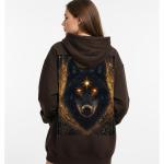Brown wolfy hoodie