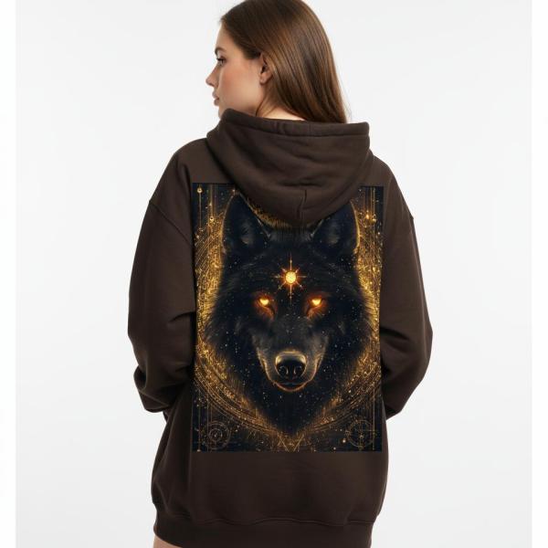 Brown wolfy hoodie