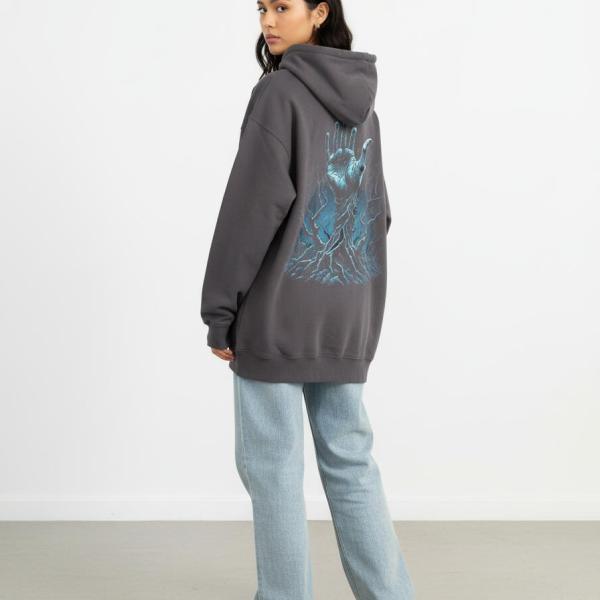 Grey hands hoodie