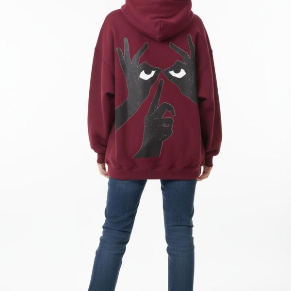 Burgundy shut up hoodie