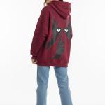 Burgundy shut up hoodie