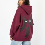 Burgundy shut up hoodie