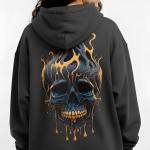 Grey fire hoodie
