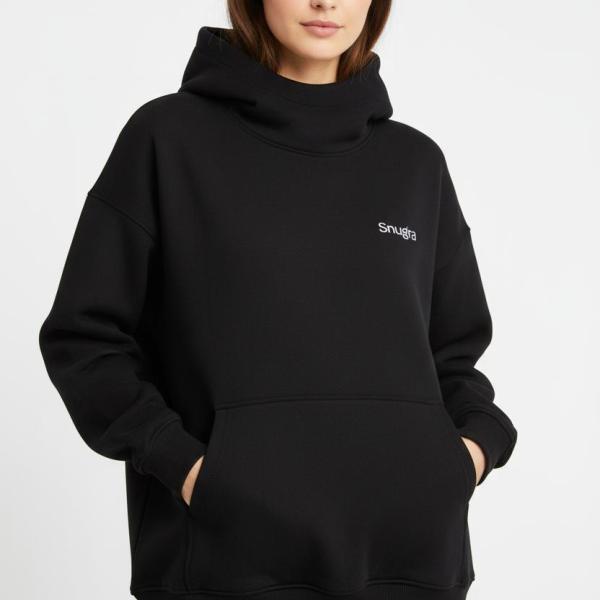 Black trendy hoodie