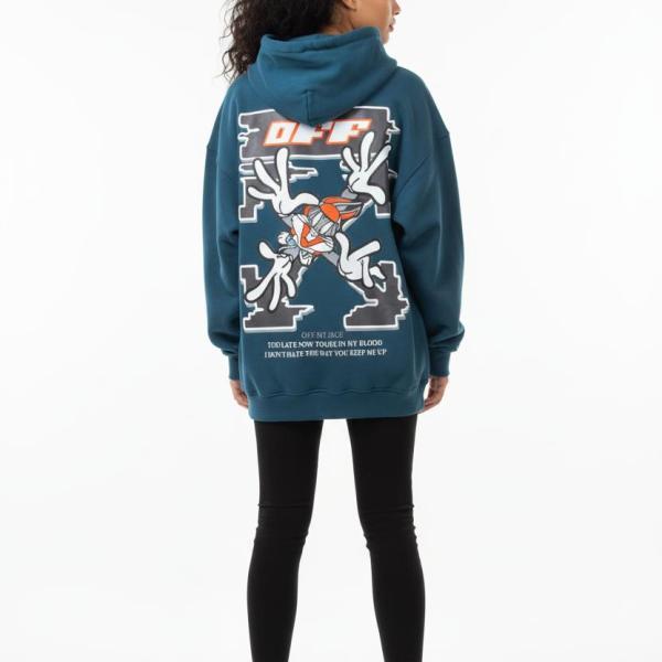 Blue oily bugs bunny hoodie