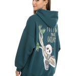 Blue oily panda hoodie