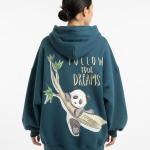 Blue oily panda hoodie