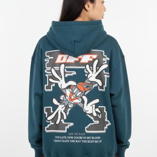 Blue oily bugs bunny hoodie