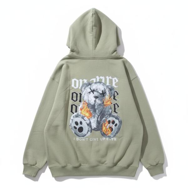 Mint bear hoodie