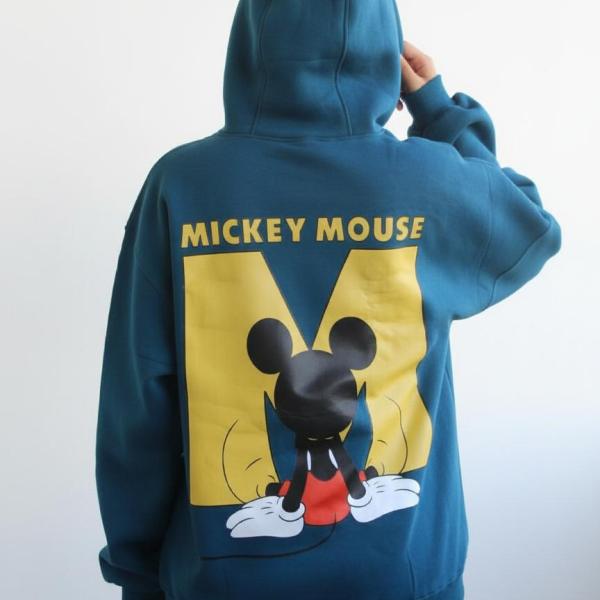 Blue oily mickey mouse hoodie