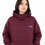 Burgundy anime hoodie
